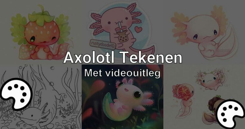 axolotl tekenen