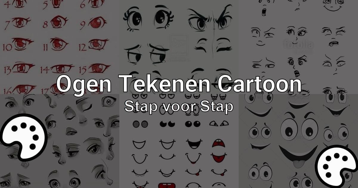 Ogen Tekenen Cartoon (Stap Voor Stap) - Tekenen.nu